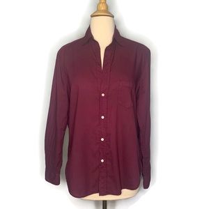 Frank & Eileen Burgundy Buttoned Down Italian Cotton Eileen Fit Shirt